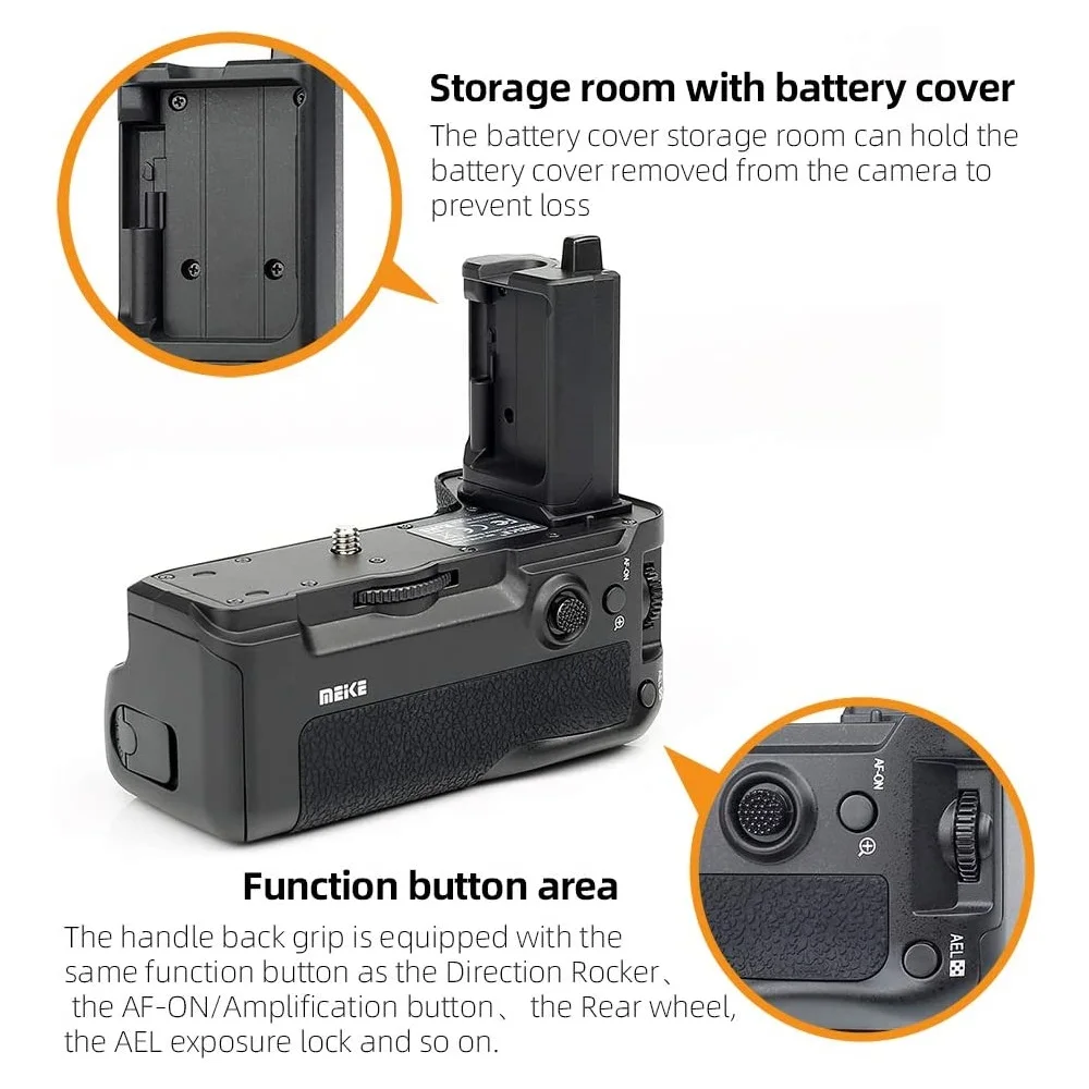 Meike MK-A7RIV PRO Vertical Battery Grip with 2.4G wireless remote control for Sony A7RIV A7IV A9II A7SIII Mirrorless Camera