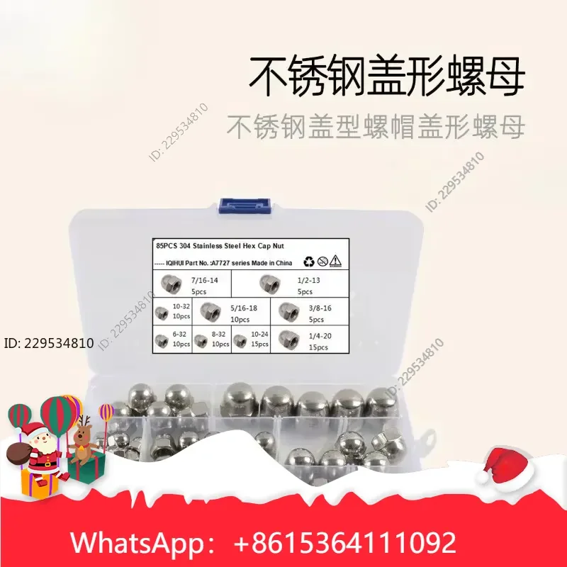1pc 85 pcs 9 kinds of specifications stainless steel cover nuts for Compatible For Model，practical use