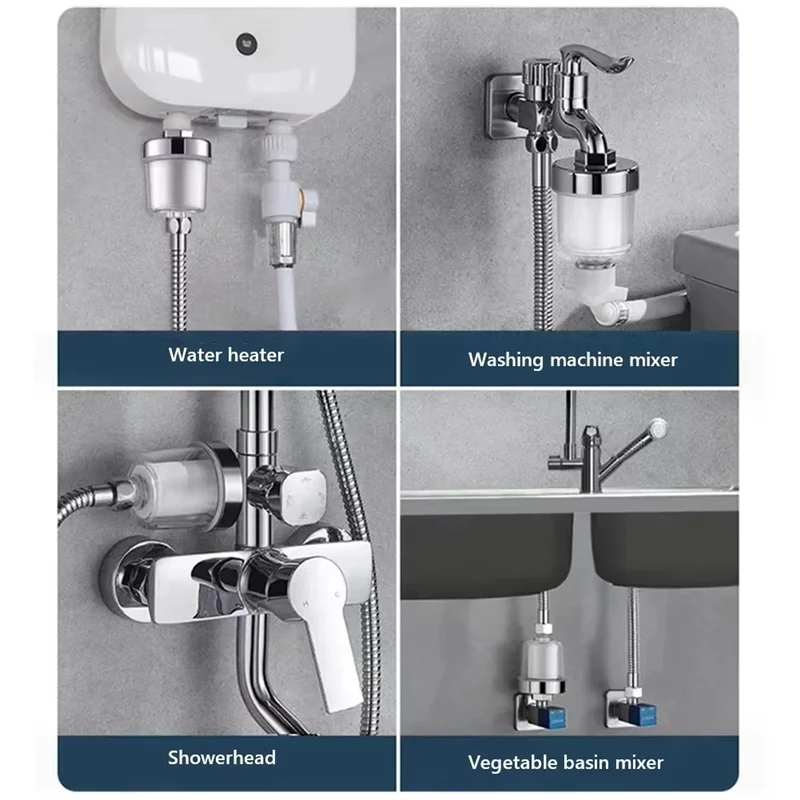 T98C-Water Filter Faucet Universal Purifier For Kitchen Bathroom Shower Washing Machine Household Water Purifier High Density