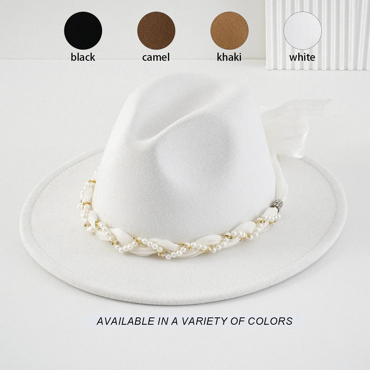 

HongLuan Белая винтажная ковбойская шляпа в стиле вестерн со стразами для женщин, костюм пастушки, цилиндры для женщин и ковбойские аксессуары для мужчин