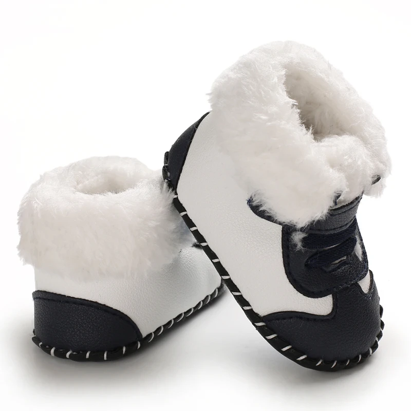 Winter Baby And Baby Snow Boots Warm And Plush Baby Boots Comfortable Soft Sole Suitable For 0-18M Newborn Cotton Shoes