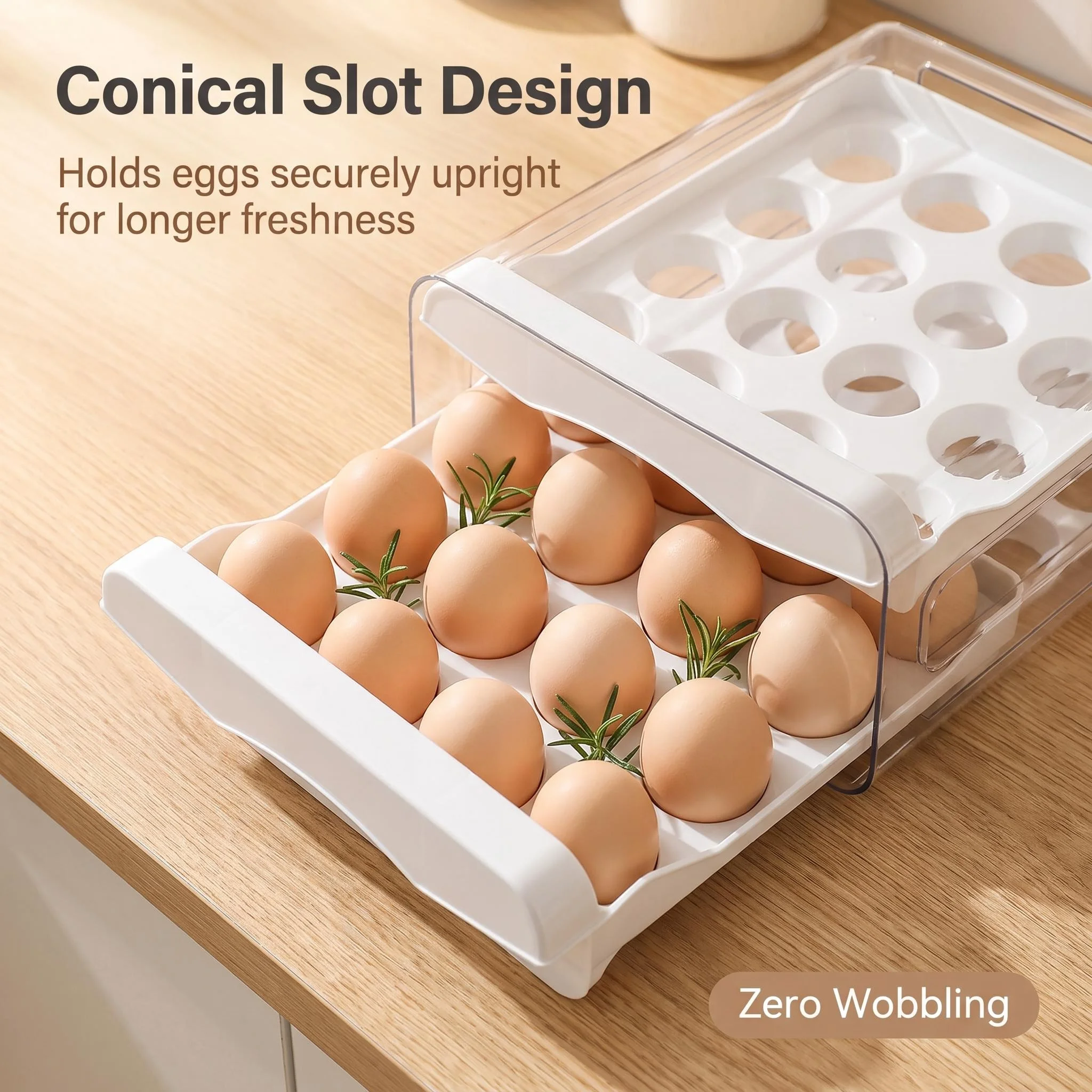 Organizador de Huevos Transpar - Drawer Organizer Tray reseña y precio