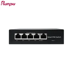 4 Port Gigabit Ethernet Switch PoE Network Switch 48V 1000Mbps for Video Conference Camera/IP Camera/CCTV Security