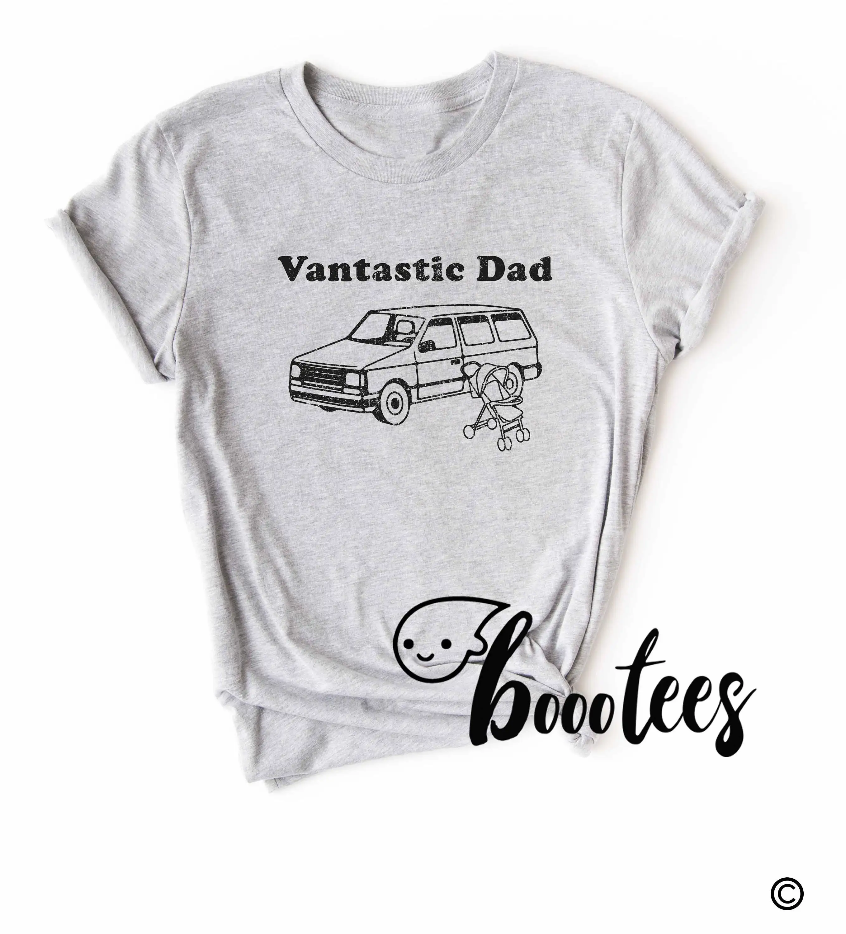 Vantastic Dad T Shirt Funny Minivan Idea For Daddy To Be Present New Father Pregnancy Announcement Reveal Van Life