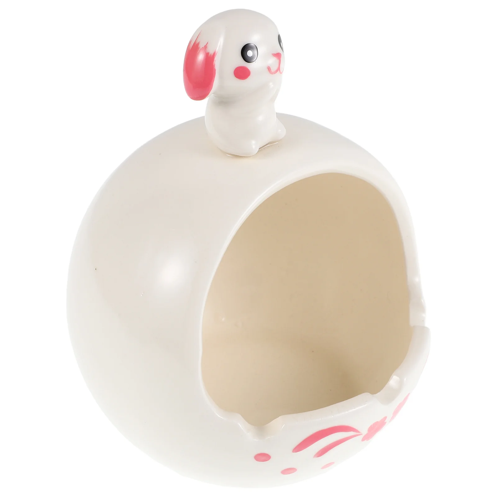 

NOLITOY Cute Ceramic Ashtray Handmade Bunny Shape for Home Office Indoor Outdoor Use Compact Design