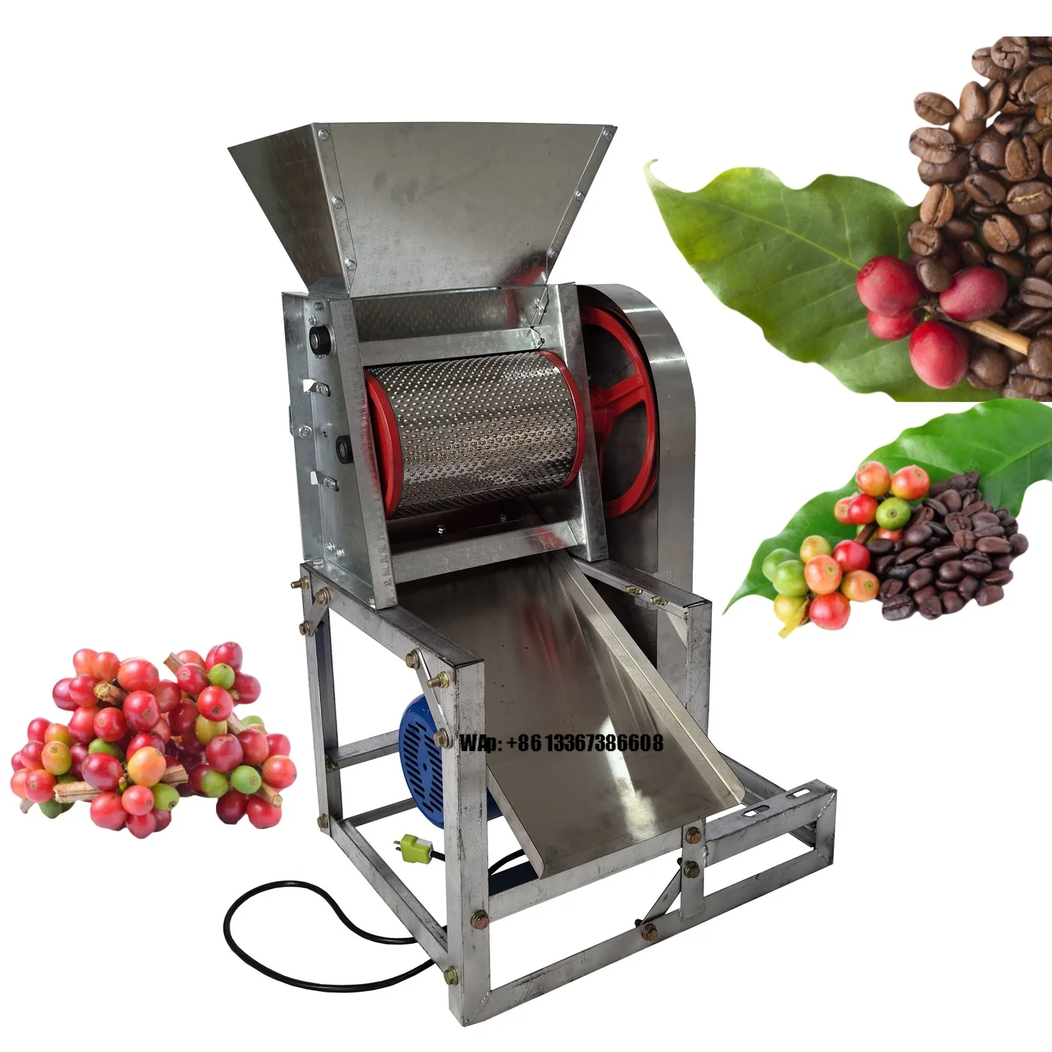 Fresh Coffee Fruit Coffee Bean Processing Machine Fresh Coffee Bean Pulping Shelling Peeling Pulper Machine