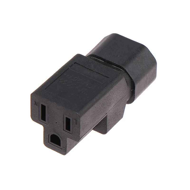 IEC 320 C14 To Nema 5-15R AC Adapter Connector IEC 3Pin Male To US Female Computer Room Server Power Conversion AC Power Adapter