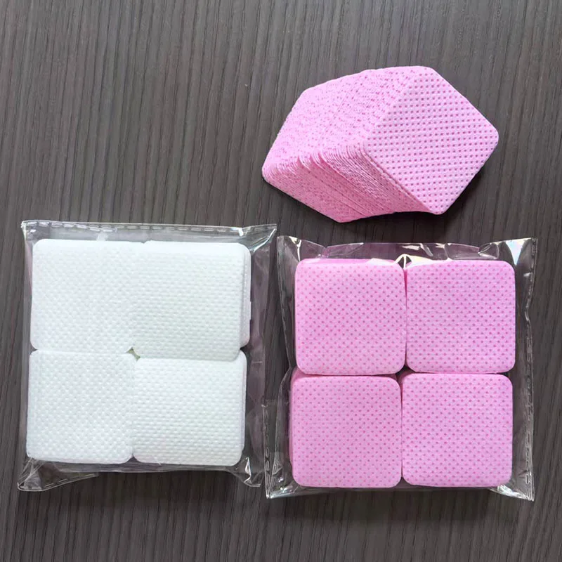 100piece Nail Polish Remover Wipes Lash Glue Cleaning Pads Non Woven Square Lint Free Manicure Tool Cleansing Gel Remover Cotton