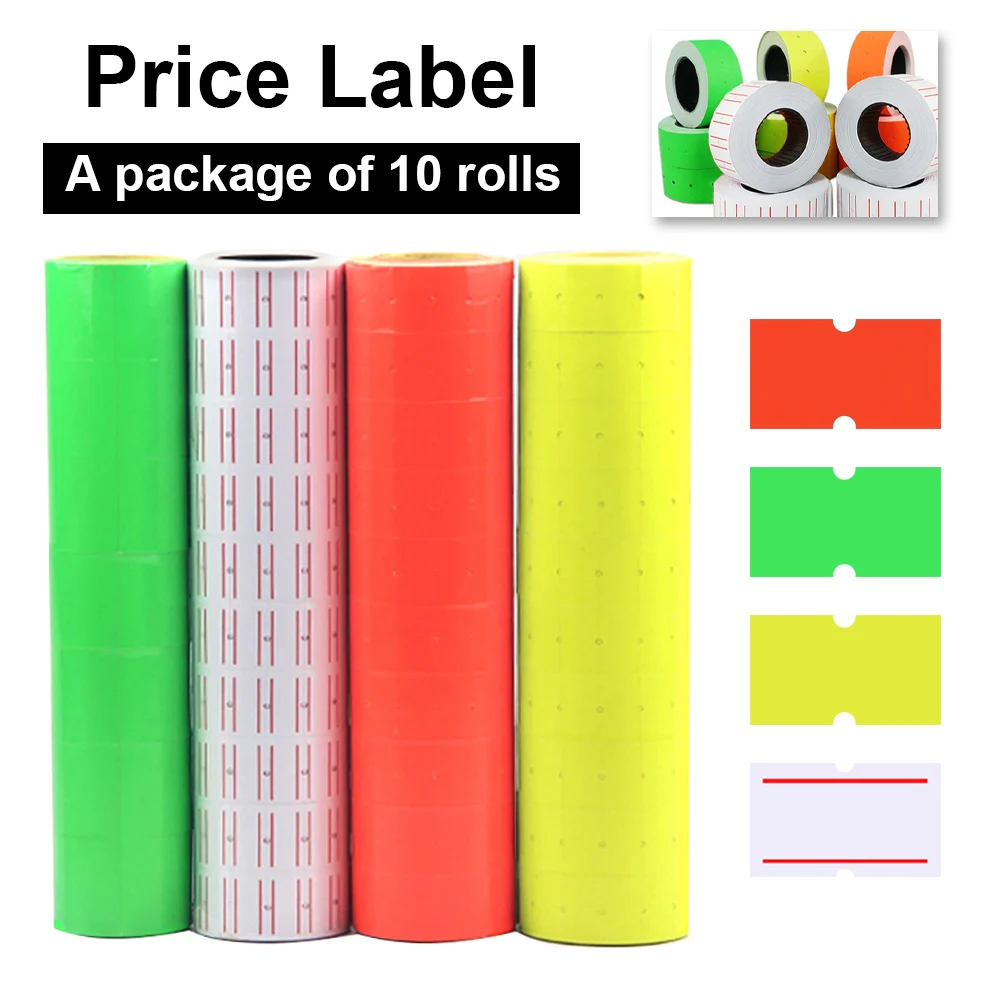 

10Roll Waterproof Index Writable Stickers Portable Stationery Supplies Self-adhesive Name Sticker Color Blank Labels Index note