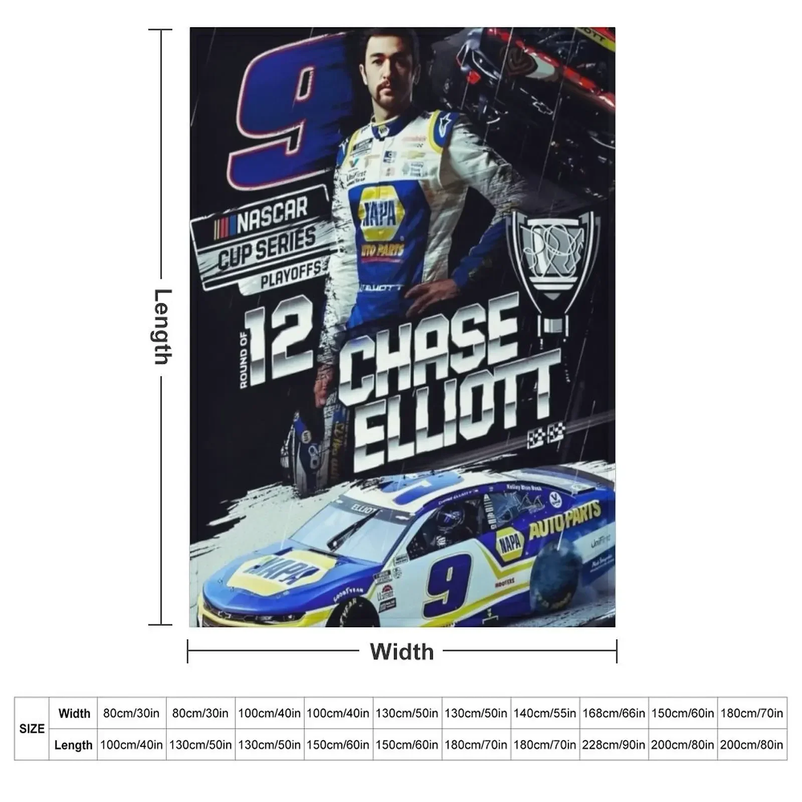 Chase elliott Throw Blanket couch cozy soft plush fuzzy picnic outdoor blanket