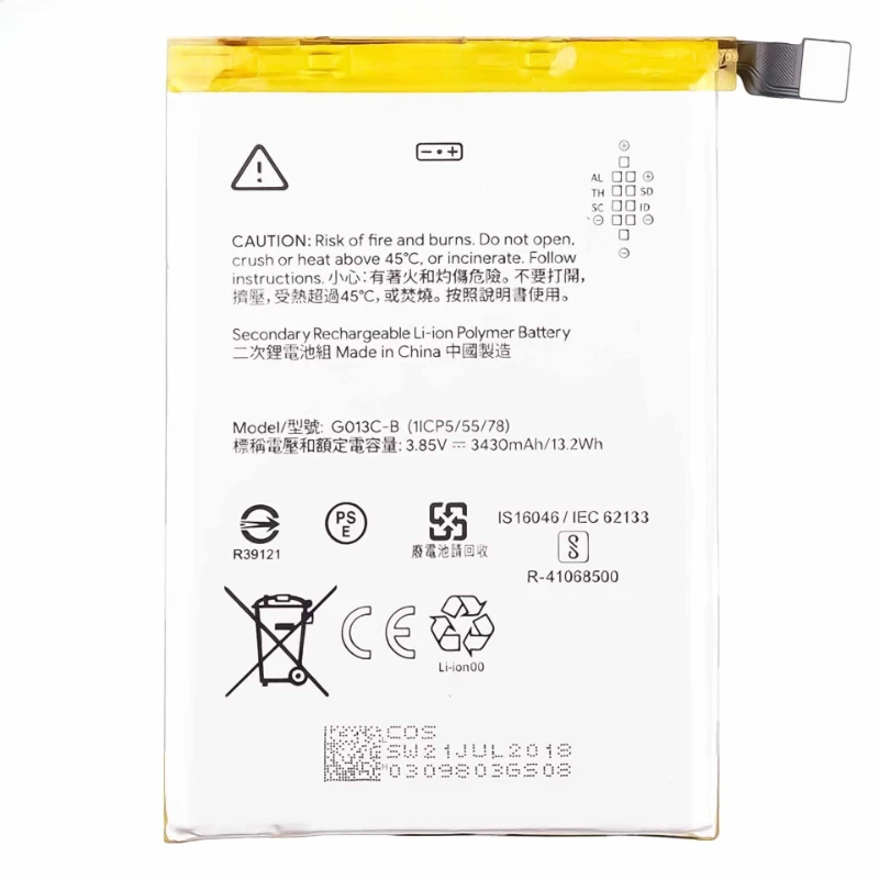 Brand New G013C-B 3430mAh Replacement Mobile Phone Battery For Google Pixel 3XL Pixel3 XL Phone Batteries +tools