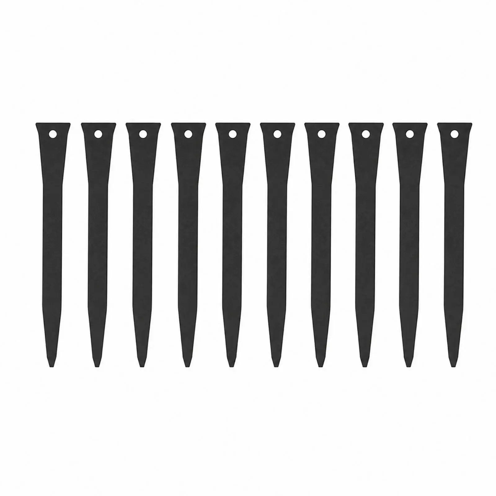 10 Pieces Powder-Coated Edging Stake with Top Hole Easy to Install Carbon Steel Landscape Edging Stake Garden Anchoring Spike