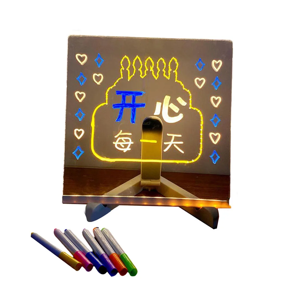 Enjoy Endless Drawing and Writing Possibilities with the Erasable Luminous Acrylic Coloring Blackboard Writing Board