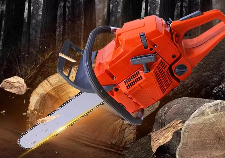 Chain Saw 3.4KW Strong Power Quick Cutting Petrol Chain Saw for Wood Cutting Tree Trimming 65CC High Power Chain Saw Handheld