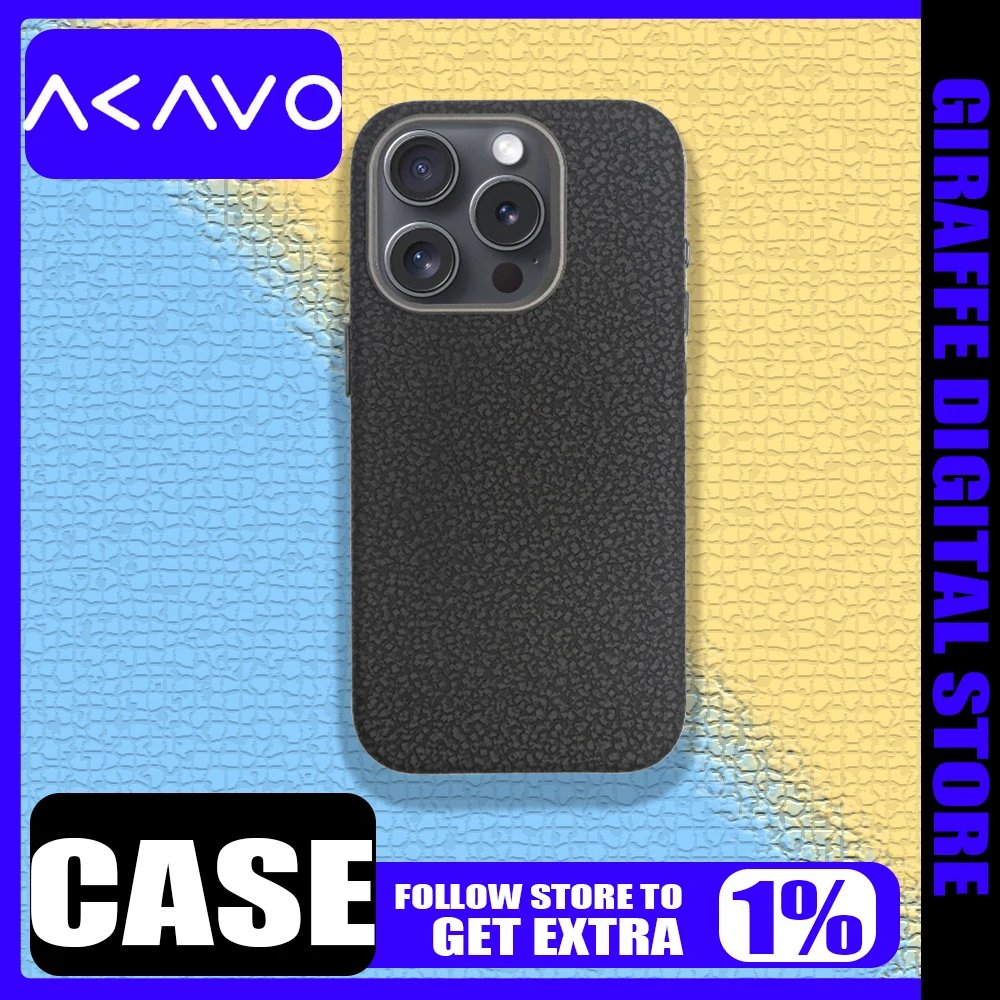 

AKAVO Plastic Case Cover iPhone 15promax Case Magsafe Magnetic Wireless Charging iPhone15pro Cover Customized Anti-drop Fashion