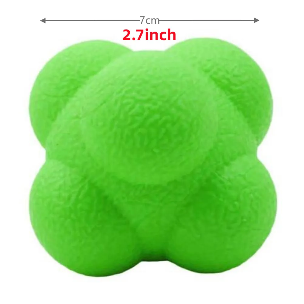 Bola de reacción Hexagonal para niños, juguete de entrenamiento de agilidad de velocidad, pelota de silicona para reflejo de coordinación, deportes, Fitness, Adul