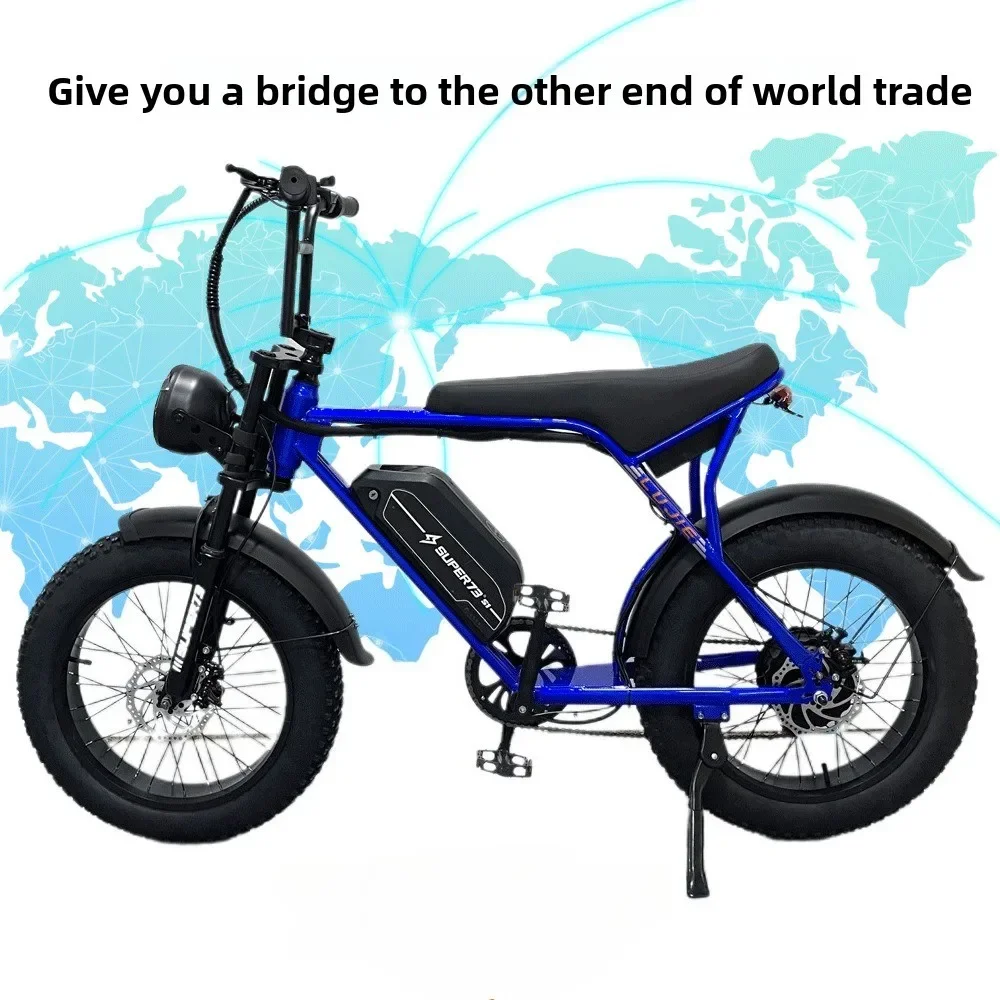 New 20-inch Iron Frame Mountain Off-road Full Shock Absorption Fat Tire Electric Bicycle