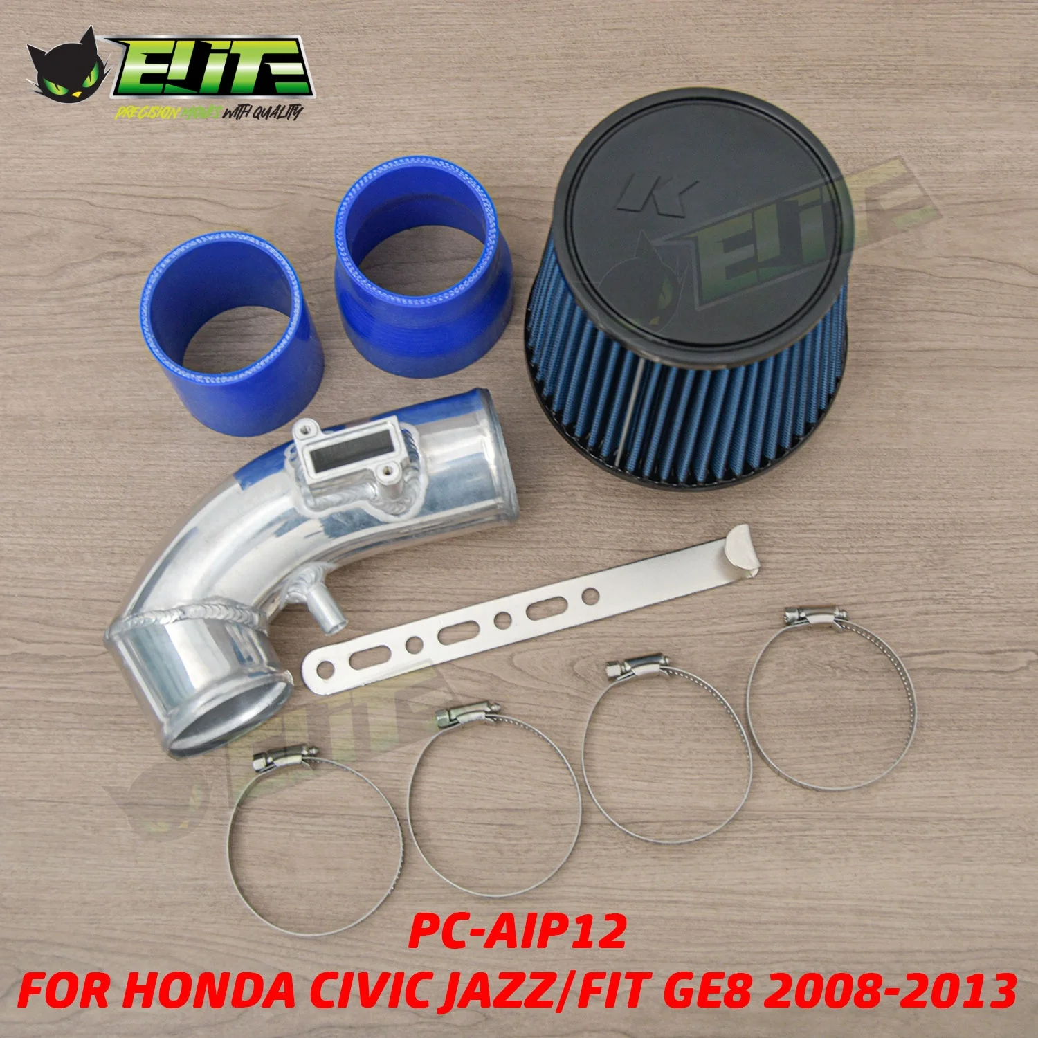 Car Intake Systems Cold Silicone Hose Aluminium Air Intake Pipe Kit for Honda Civic JAZZ/Fit GE8 2008-2013