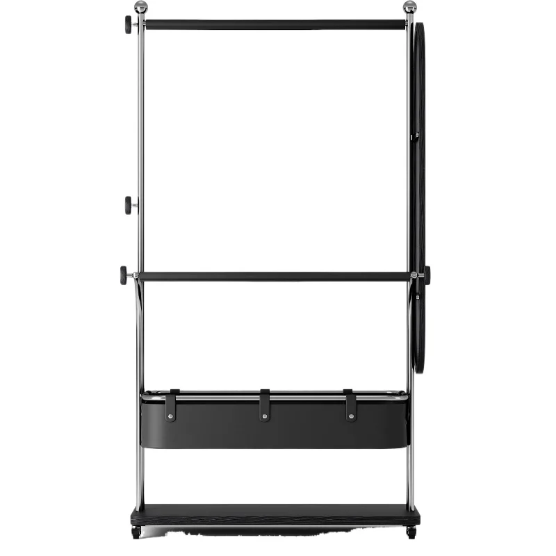 

Italian coat rack with mirror/removable floor-to-ceiling bedroom multifunctional stainless steel hanger