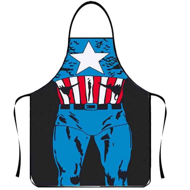 Interesting Hero Superman Apron Anti Oil Pollution Cartoon Sexy Character Apron Party Kitchen Supplies