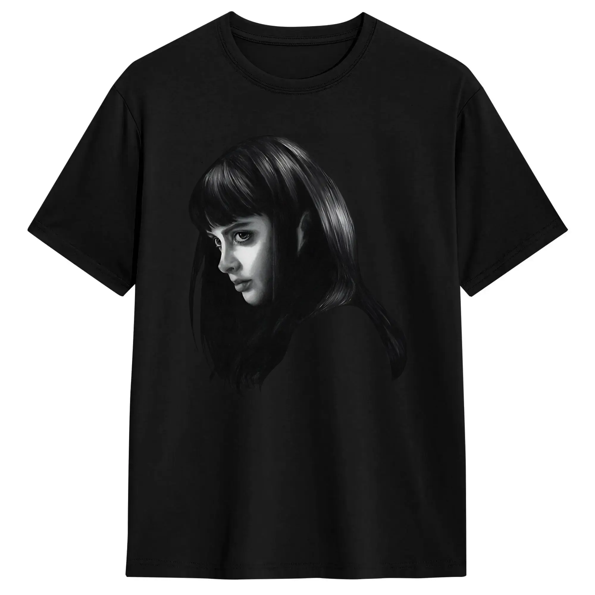Jane Margolis Black White Sketch Side Profile Print T Shirt Summer T Shirts 100% Cotton O Neck 5XL Clothes Short Sleeve Tops