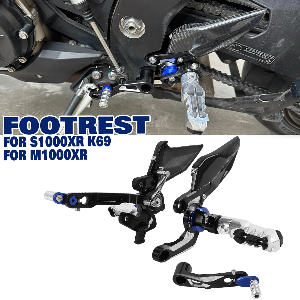 Per BMW S1000XR S 1000 XR S1000 XR 2020-2025 Pedana Set Posteriore Pedane Pedale Poggiapiedi Tallone Ala Regolatore Rearset M1000XR 23-25