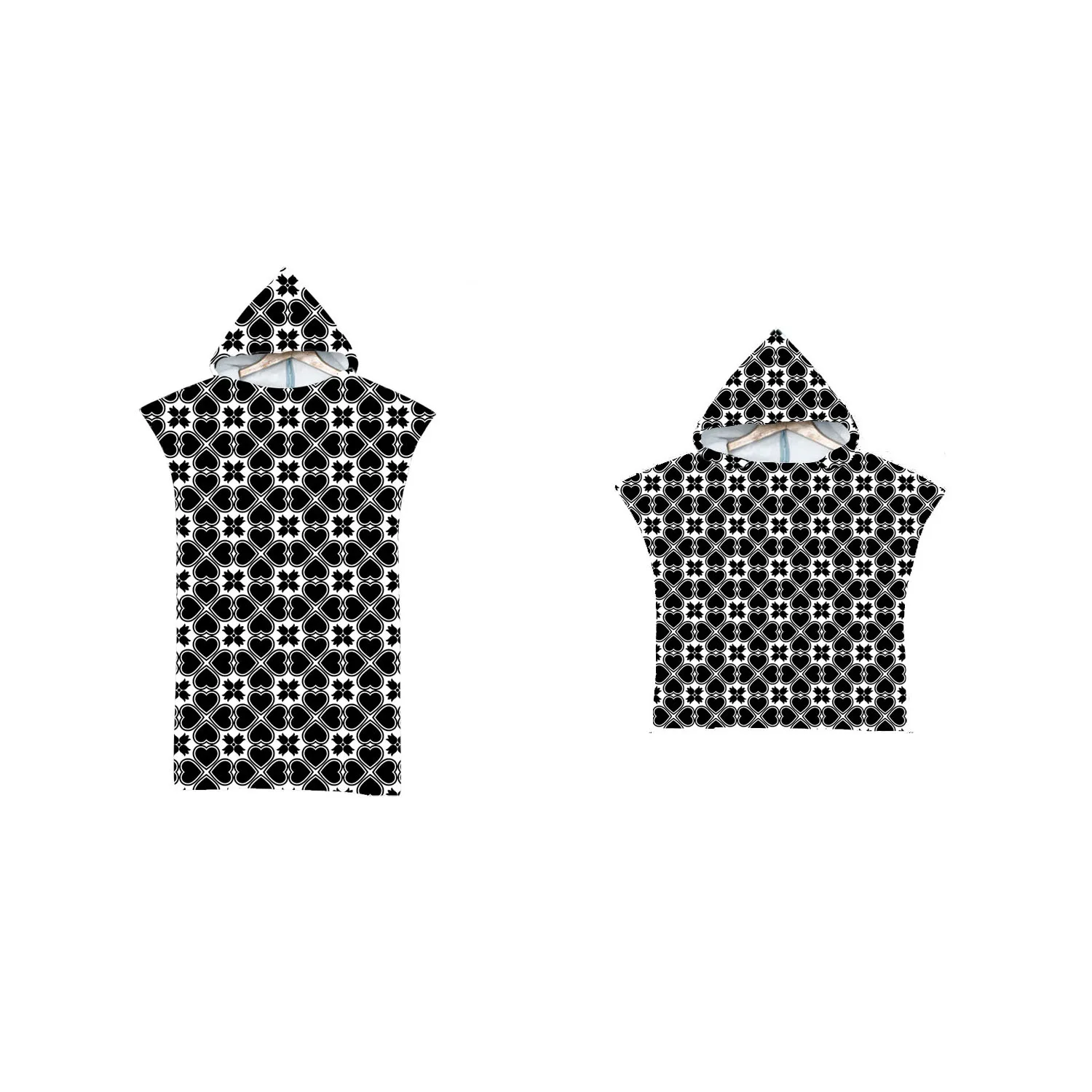 

Hearts Love Unisex Hooded Poncho Towel for Adults and Kids,Beach Swim Robe,Surf Sauna,Spa,Holiday Birthday Gift,Drop Shipping