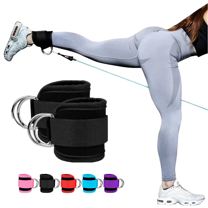 2Pc Fitness Ankle Straps Adjustable Gym Leg Strength Workouts Pulley With Buckle Sports Guard Safety Abductors For Cable Muscle