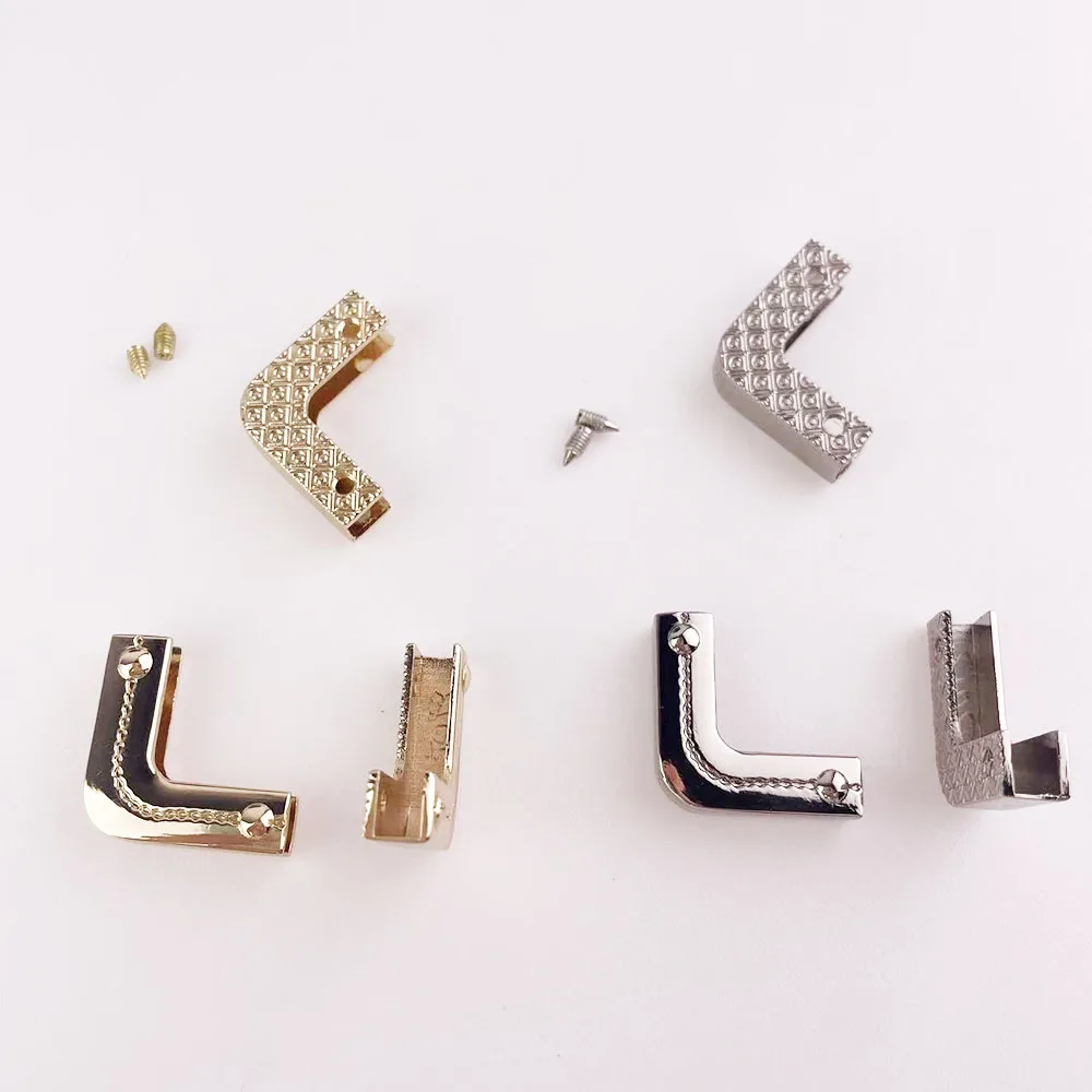 10pcs Screw Edge Corner Protector End Buckles 24x7mm Handbag Connector Cap Strap End Clasp Clips Hardware Accessories