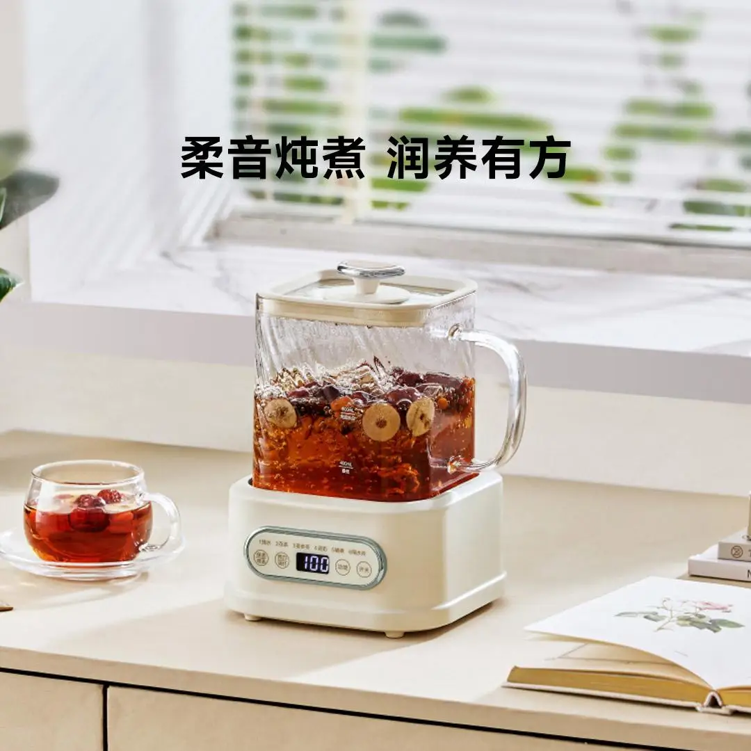 

BASSENS 220V 530W 1000 Ml Full Glass Pot Body Precise Temperature Control 24-hour Reservation Stewed Well