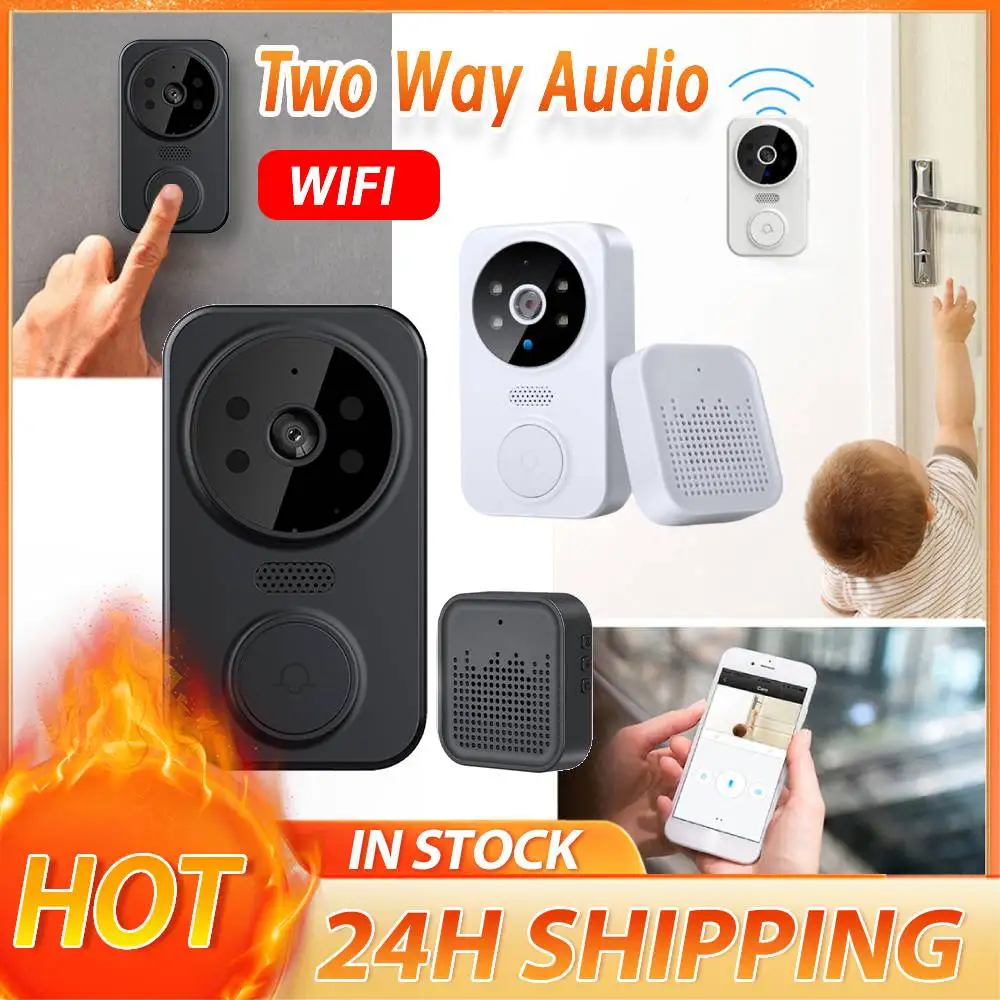 WiFi Wireless Visual Intercom Doorbell home Smart Video Doorbell Camera 2-Way Audio Intelligent Doorbell Indoor Outdoor Surveill