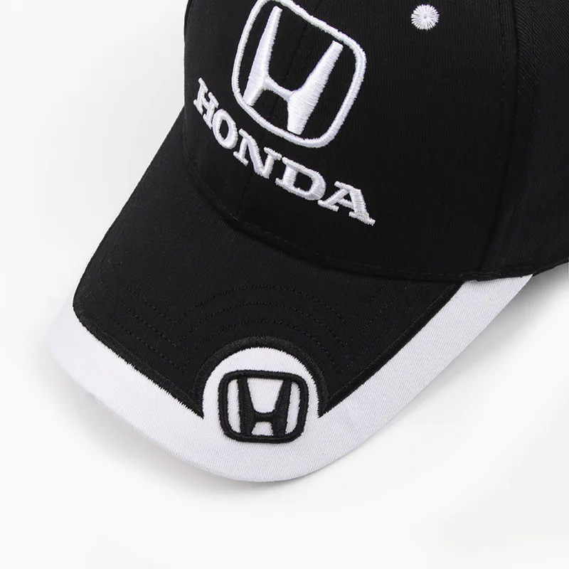 Embroidered Car Logo Baseball Cap Adjustable Casual Sun Hat Sports Cap for Honda Civic Fit Jazz Accord Aviator CRV Odyssey view 5