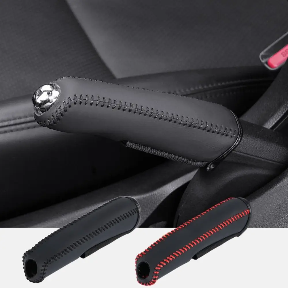 Leather Car Handbrake Cover Anti-Slip Wear-resistant Car Handbrake Protective Sleeve Hand Brake Protection