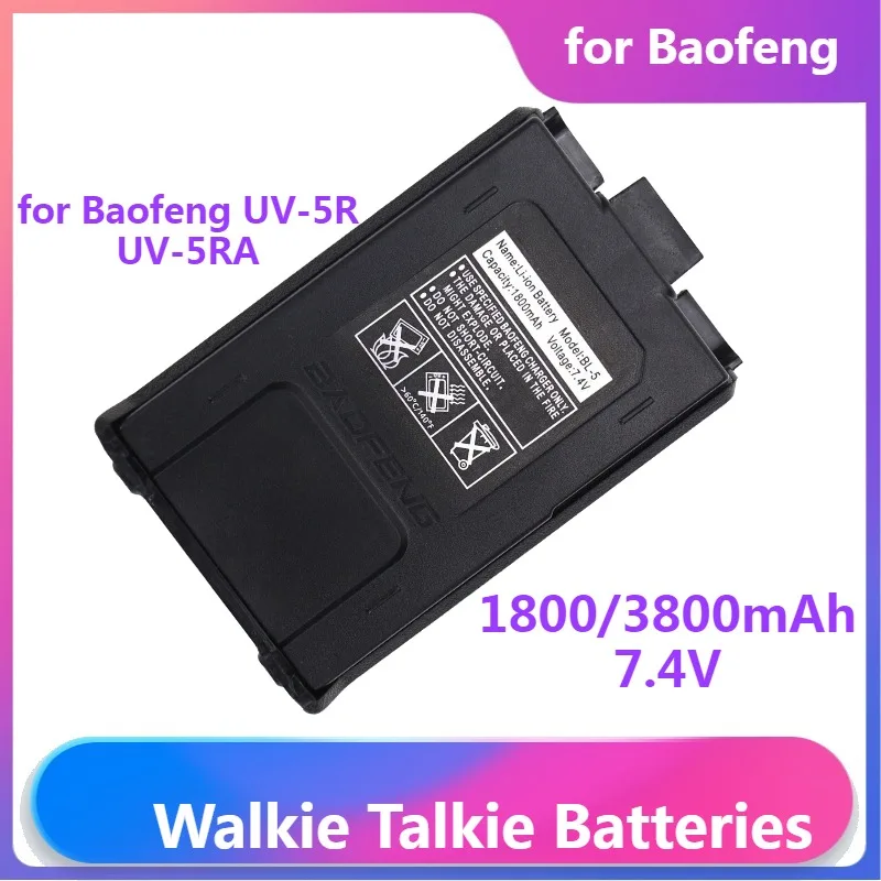 

Walkie Talkie Batteries for Baofeng UV-5R UV-5RA UV-5RE UV-5RT BF-F8HP Series Walkie Talkie Battery 1800/3800mAh