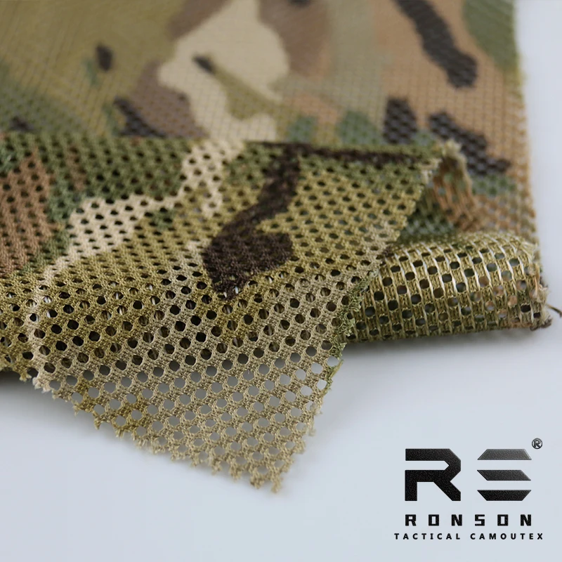 Mesh Fabric 230gsm MC/MCBK Camouflage Fabric Tactical Tricot Fabric Mesh for Printed