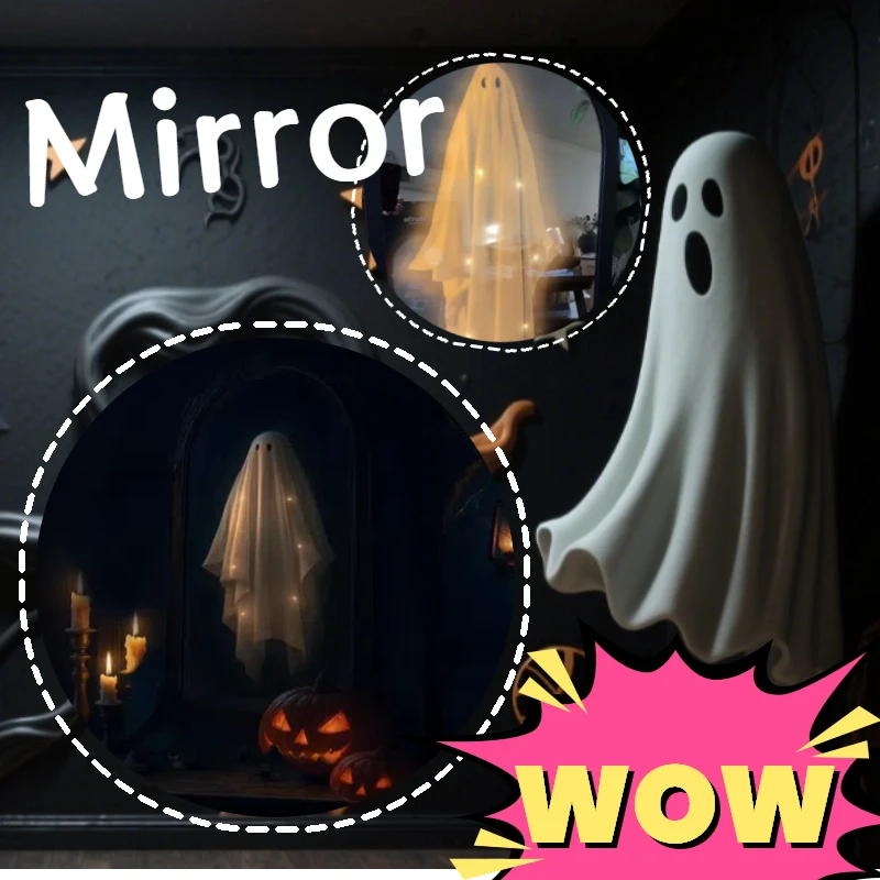 Halloween Decorations Gothic Spooky Ghost Mirror Mysterious funny Home Decoration Party Home Decor Items Interior Accessories
