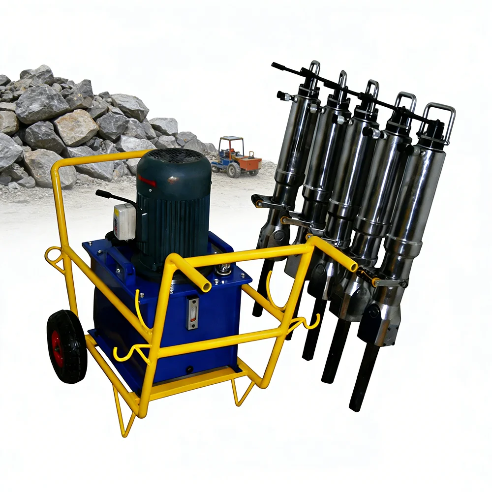 Hydraulic Red Rock Log Splitter Splitting Machine