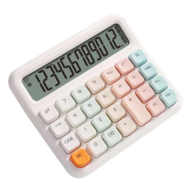 Colorful Calculator Electronic Standard Calculator with 12 Digit Display