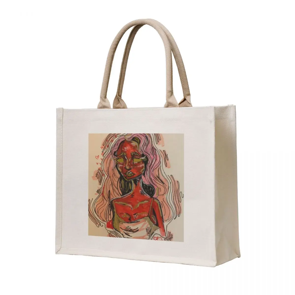 

Red Tote Bag custom canvas bag personalized tote bag Women's sacs de shopping