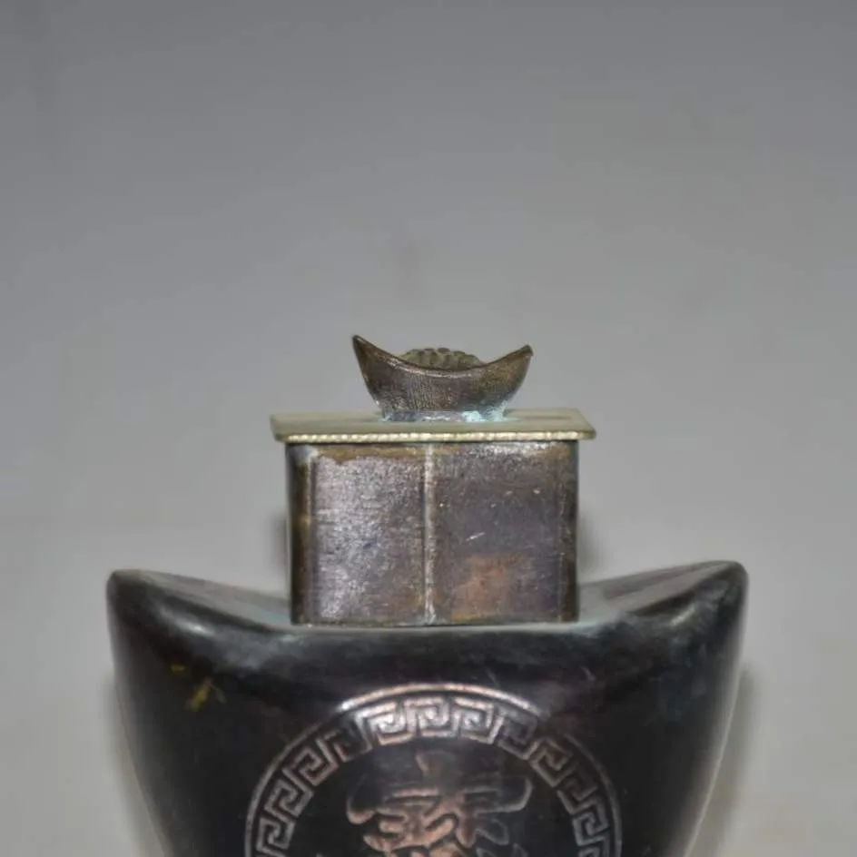 Pure Copper and White Copper Attract Wealth and Treasure, Gold Ingot Jar