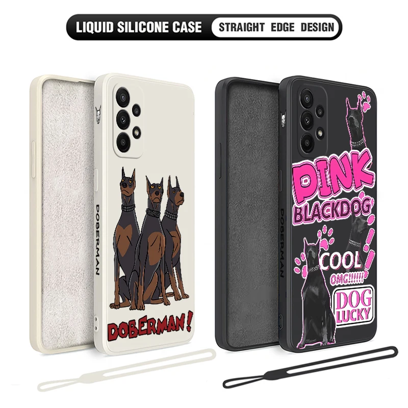 Pink Confident Brave DOBERMAN Case For OPPO Realme 11 10 9i 8 8i 7 7i 6 Pro Plus C31 C35 C1 C11 C12 C15 C20 C21Y C25 C25S Cover