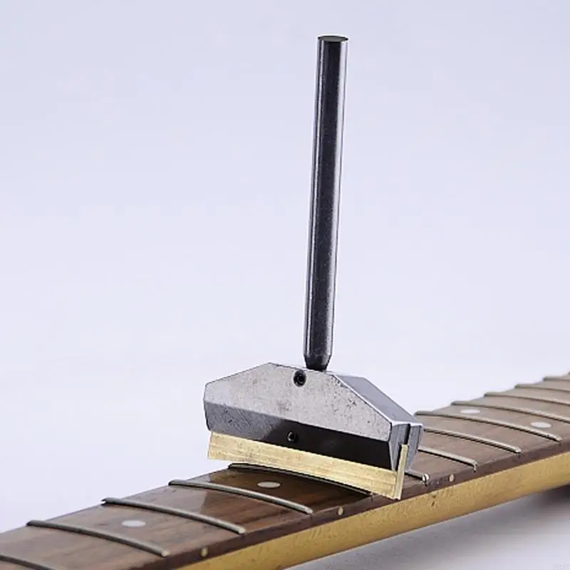 Y08C Guitar Bass Fingerboard Fret Press Caul & Radian Fret Inserts Luthiers Tool with Wrench Guitar Repair Accessory