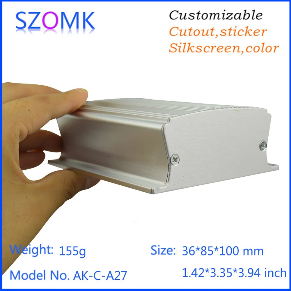 1Piece small aluminum power amplifier diy electronics enclosure 36*85*100mm  1.42*3.35*3.94inch