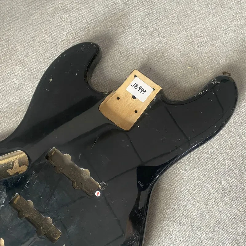 JB443 Black Color Soild Wood 4 Or 5 String Electric Guitar Bass Body JB Pickups Left Hand DIY Parts Paints Scratches view 6