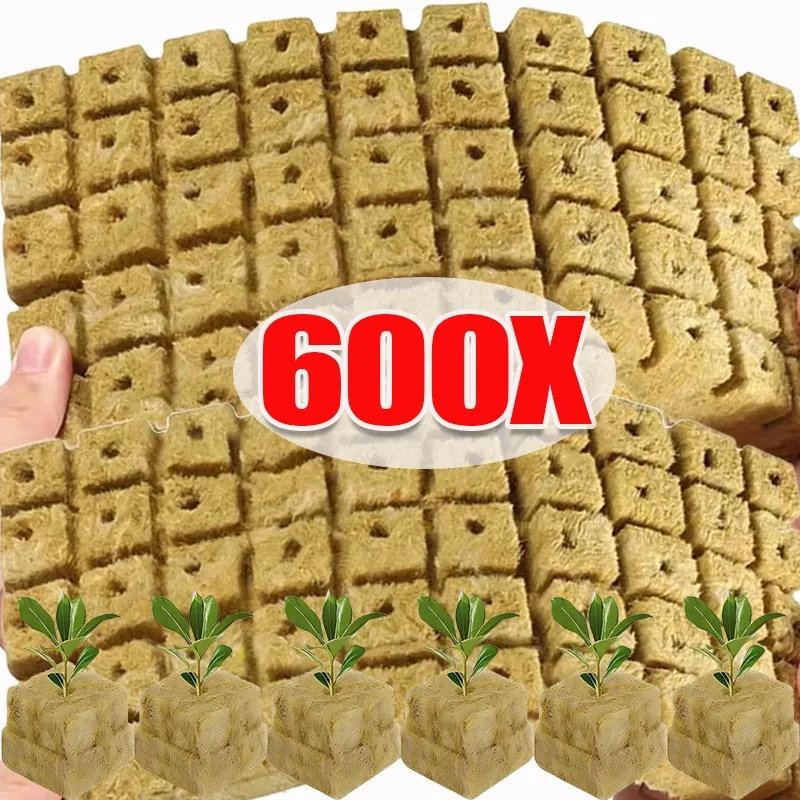28/600 шт., каменная вата, гидропонные кубики для выращивания, кубик для растений, беспочвенный субстрат, засеянная каменная вата, блок для рассады, садовые принадлежности