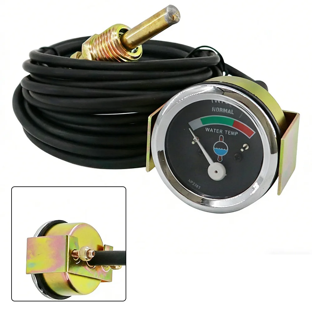 12/24V For Carter Oil Pressure Indicator Mechanical Water Temperature Gauge 1W7550 Thermometer 4.5M Cable Automotive Accessories