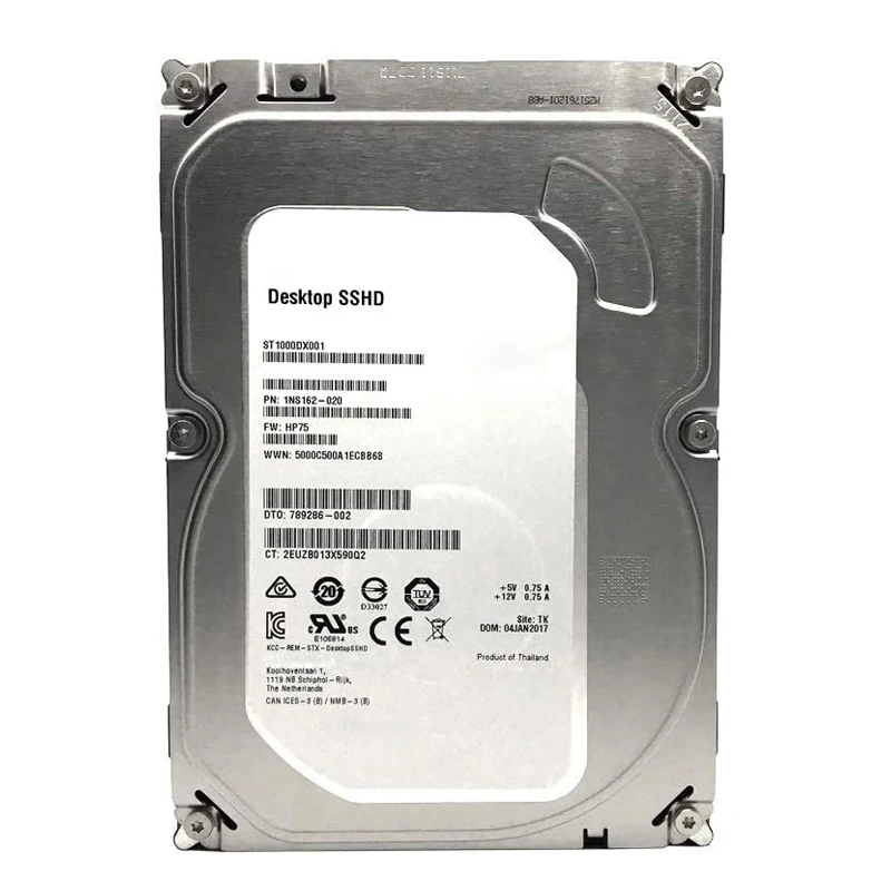 7200 RPM SATA 6Gb/s 64MB Cache 3.5-Inch  1TB  Gaming SSHD Hard Drive ST1000DX001 ST1000DX002