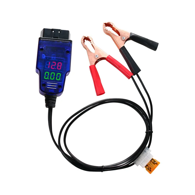 Carro ecu conector bateria ecu memória saver ferramenta de emergência plugue elétrico obd2 memória saver mostrar tensão corrente