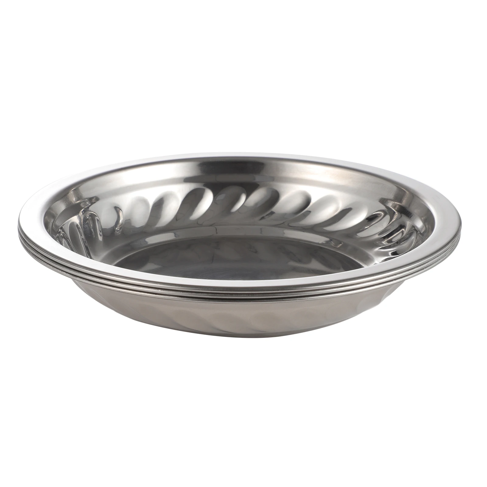

Stainless Steel Snack Dish 2PCS Fruit Plate Stackable Tray Food Serving Party Decor Storage Solution Candy Plate