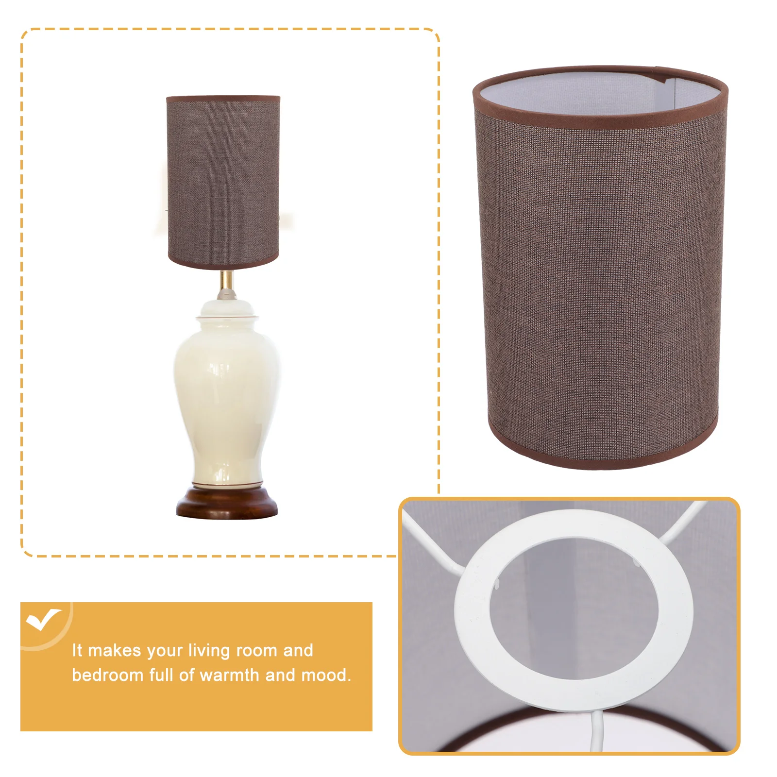 

Тканевый абажур, цилиндрический светильник для настольной лампы, подвесной светильник, бумажный материал премиум-класса, абажур для домашнего офиса